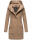 Marikoo Maikoo Damen Mantel mit Kapuze Trenchcoat Jacke B819 Taupe Grey Größe XXL - Gr. 44