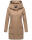 Marikoo Maikoo Damen Mantel mit Kapuze Trenchcoat Jacke B819 Taupe Grey Größe XXL - Gr. 44