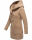 Marikoo Maikoo Damen Mantel mit Kapuze Trenchcoat Jacke B819 Taupe Grey Größe XXL - Gr. 44