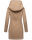 Marikoo Maikoo Damen Mantel mit Kapuze Trenchcoat Jacke B819 Taupe Grey Größe XXL - Gr. 44