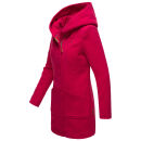 Marikoo Maikoo Damen Mantel mit Kapuze Trenchcoat Jacke B819 Fuchsia Größe M - Gr. 38