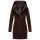 Marikoo Maikoo Damen Mantel mit Kapuze Trenchcoat Jacke B819 Choco Größe S - Gr. 36