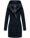 Marikoo Maikoo Damen Mantel mit Kapuze Trenchcoat Jacke B819 Dark Navy Größe M - Gr. 38