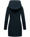 Marikoo Maikoo Damen Mantel mit Kapuze Trenchcoat Jacke B819 Dark Navy Größe M - Gr. 38