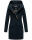 Marikoo Maikoo Damen Mantel mit Kapuze Trenchcoat Jacke B819 Dark Navy Größe M - Gr. 38