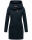 Marikoo Maikoo Damen Mantel mit Kapuze Trenchcoat Jacke B819 Dark Navy Größe M - Gr. 38