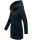 Marikoo Maikoo Damen Mantel mit Kapuze Trenchcoat Jacke B819 Dark Navy Größe M - Gr. 38