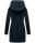 Marikoo Maikoo Damen Mantel mit Kapuze Trenchcoat Jacke B819 Dark Navy Größe M - Gr. 38