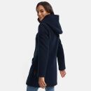 Marikoo Maikoo Damen Mantel mit Kapuze Trenchcoat Jacke B819 Dark Navy Größe L - Gr. 40