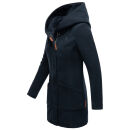 Marikoo Maikoo Damen Mantel mit Kapuze Trenchcoat Jacke B819 Dark Navy Größe L - Gr. 40