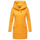 Marikoo Maikoo Damen Mantel mit Kapuze Trenchcoat Jacke B819 Gelb Größe L - Gr. 40