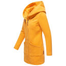 Marikoo Maikoo Damen Mantel mit Kapuze Trenchcoat Jacke B819 Gelb Größe L - Gr. 40