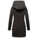 Marikoo Maikoo Damen Mantel mit Kapuze Trenchcoat Jacke B819 Anthrazit Melange Größe XS - Gr. 34