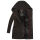 Marikoo Maikoo Damen Mantel mit Kapuze Trenchcoat Jacke B819 Anthrazit Melange Größe XS - Gr. 34