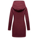 Marikoo Maikoo Damen Mantel mit Kapuze Trenchcoat Jacke B819 Bordeaux Melange Größe S - Gr. 36