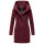 Marikoo Maikoo Damen Mantel mit Kapuze Trenchcoat Jacke B819 Bordeaux Melange Größe S - Gr. 36