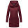 Marikoo Maikoo Damen Mantel mit Kapuze Trenchcoat Jacke B819 Bordeaux Melange Größe M - Gr. 38