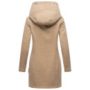 Marikoo Maikoo Damen Mantel mit Kapuze Trenchcoat Jacke B819 Taupe Melange Größe M - Gr. 38