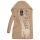 Marikoo Maikoo Damen Mantel mit Kapuze Trenchcoat Jacke B819 Taupe Melange Größe L - Gr. 40