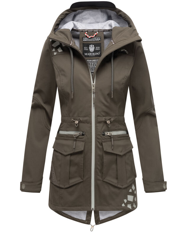 Marikoo Ulissaa Damen Softshell Jacke B875 Anthrazit Größe S - Gr. 36