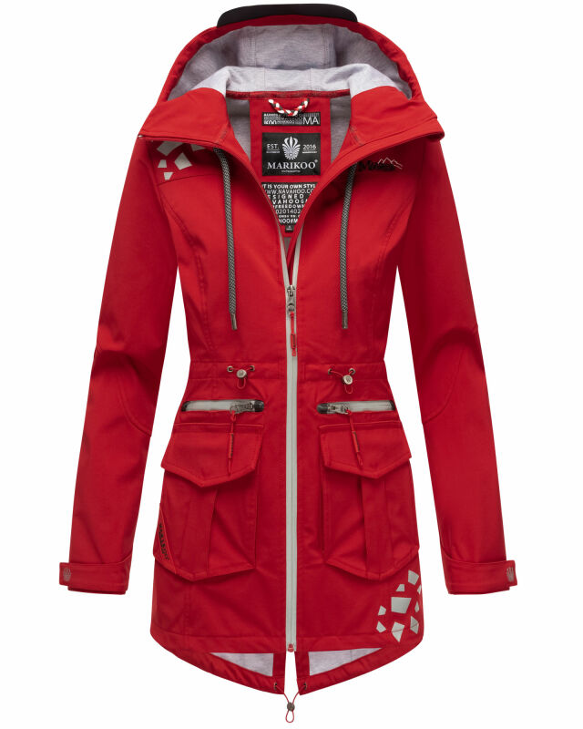 Marikoo Ulissaa Damen Softshell Jacke B875 Rot Größe S - Gr. 36