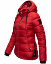 Navahoo Renesmee Damen Winter Steppjacke mit Kapuze B878 Rot-Gr.S