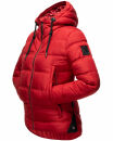 Navahoo Renesmee Damen Winter Steppjacke mit Kapuze B878 Rot-Gr.S