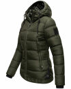 Navahoo Renesmee Damen Winter Steppjacke mit Kapuze B878 Olive-Gr.XS