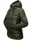 Navahoo Renesmee Damen Winter Steppjacke mit Kapuze B878 Olive-Gr.XS