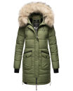 Marikoo Chaskaa Damen Kapuze Kunstfell Winter Jacke warm...