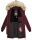 Marikoo Chaskaa Damen Kapuze Kunstfell Winter Jacke warm lang gesteppt B879 Weinrot-Gr.XS