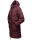 Marikoo Chaskaa Damen Kapuze Kunstfell Winter Jacke warm lang gesteppt B879 Weinrot-Gr.L