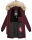Marikoo Chaskaa Damen Kapuze Kunstfell Winter Jacke warm lang gesteppt B879 Weinrot-Gr.L