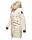 Marikoo Chaskaa Damen Kapuze Kunstfell Winter Jacke warm lang gesteppt B879 Offwhite-Gr.S