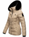 Marikoo Qesraa Damen Winterjacke B884 Taupe Größe XS - Gr. 34