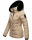 Marikoo Qesraa Damen Winterjacke B884 Taupe Größe XS - Gr. 34