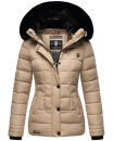 Marikoo Qesraa Damen Winterjacke B884 Taupe Größe S - Gr. 36