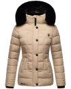Marikoo Qesraa Damen Winterjacke B884 Taupe Größe S - Gr. 36