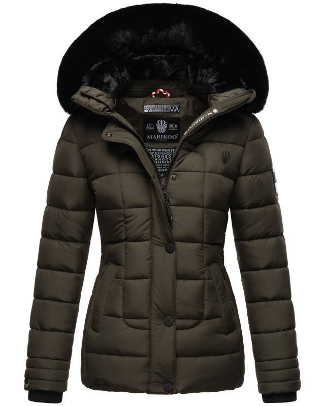 Marikoo Qesraa Damen Winterjacke B884 Anthrazit Größe L - Gr. 40