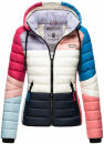 Navahoo Lulana Multikulti Damen Steppjacke color blocking B881 Dark1-Gr.XS