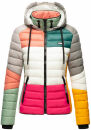 Navahoo Lulana Multikulti Damen Steppjacke color blocking B881 Dark2-Gr.S