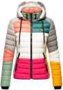 Navahoo Lulana Multikulti Damen Steppjacke color blocking B881 Dark2-Gr.M