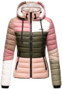 Navahoo Lulana Multikulti Damen Steppjacke color blocking B881 Natur-Gr.M