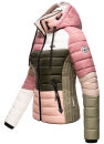 Navahoo Lulana Multikulti Damen Steppjacke color blocking B881 Natur-Gr.M