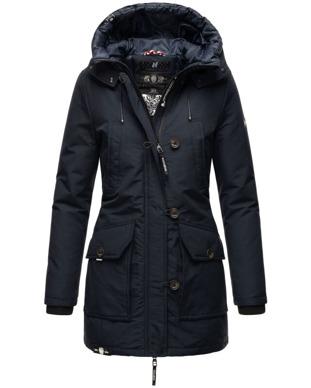 Navahoo Freezestoorm Damen Parka Winterjacke gehfüttert B885 Navy-Gr.XXXL