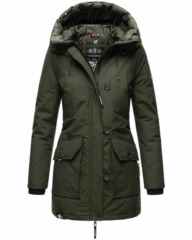 Navahoo Freezestoorm Damen Parka Winterjacke gehfüttert B885 Olive-Gr.XS