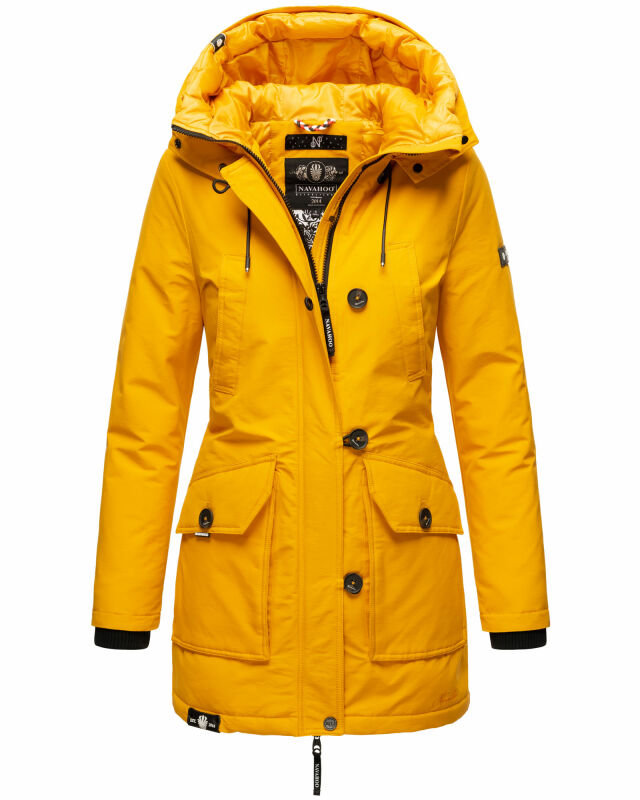 Navahoo Freezestoorm Damen Parka Winterjacke gehfüttert B885 Gelb-Gr.M