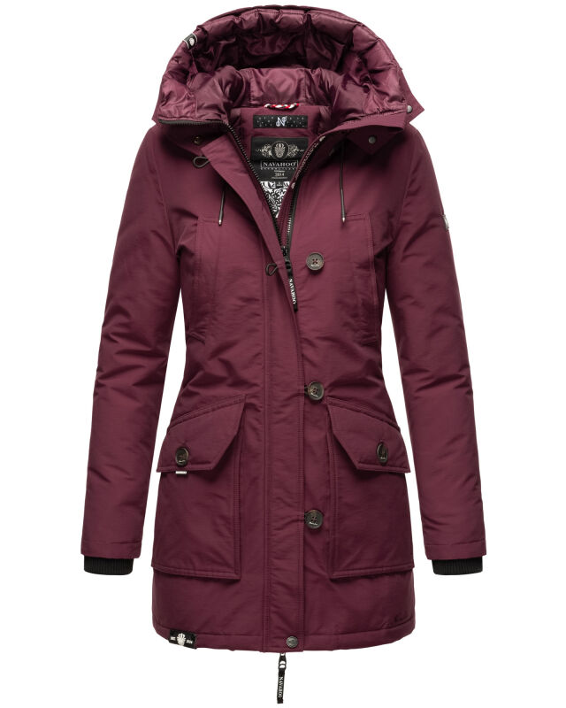 Navahoo Freezestoorm Damen Parka Winterjacke gehfüttert B885 Weinrot-Gr.L