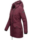 Navahoo Freezestoorm Damen Parka Winterjacke gehfüttert B885 Weinrot-Gr.L