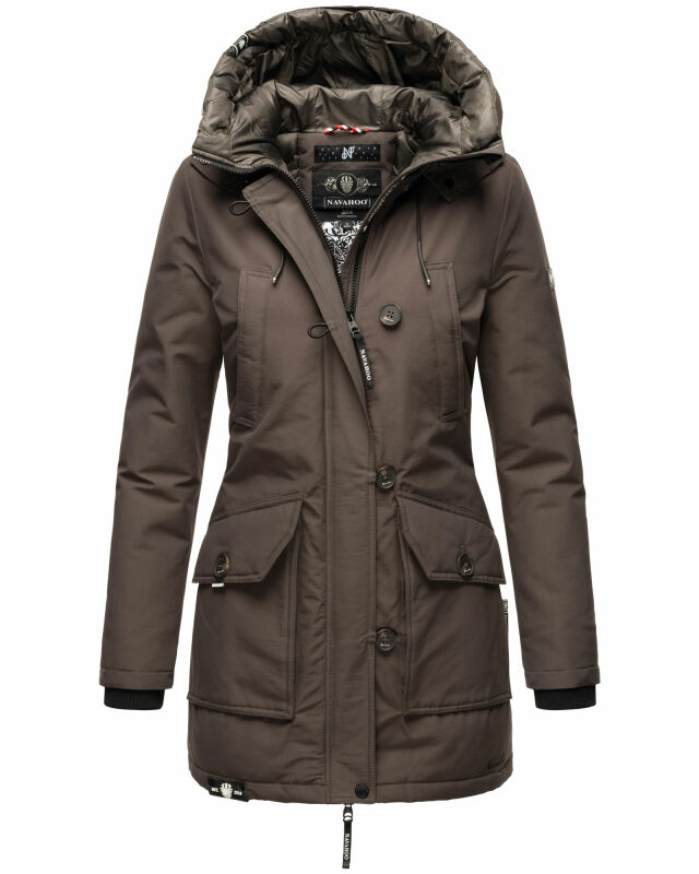 Navahoo Freezestoorm Damen Parka Winterjacke gehfüttert B885 Anthrazit-Gr.XS
